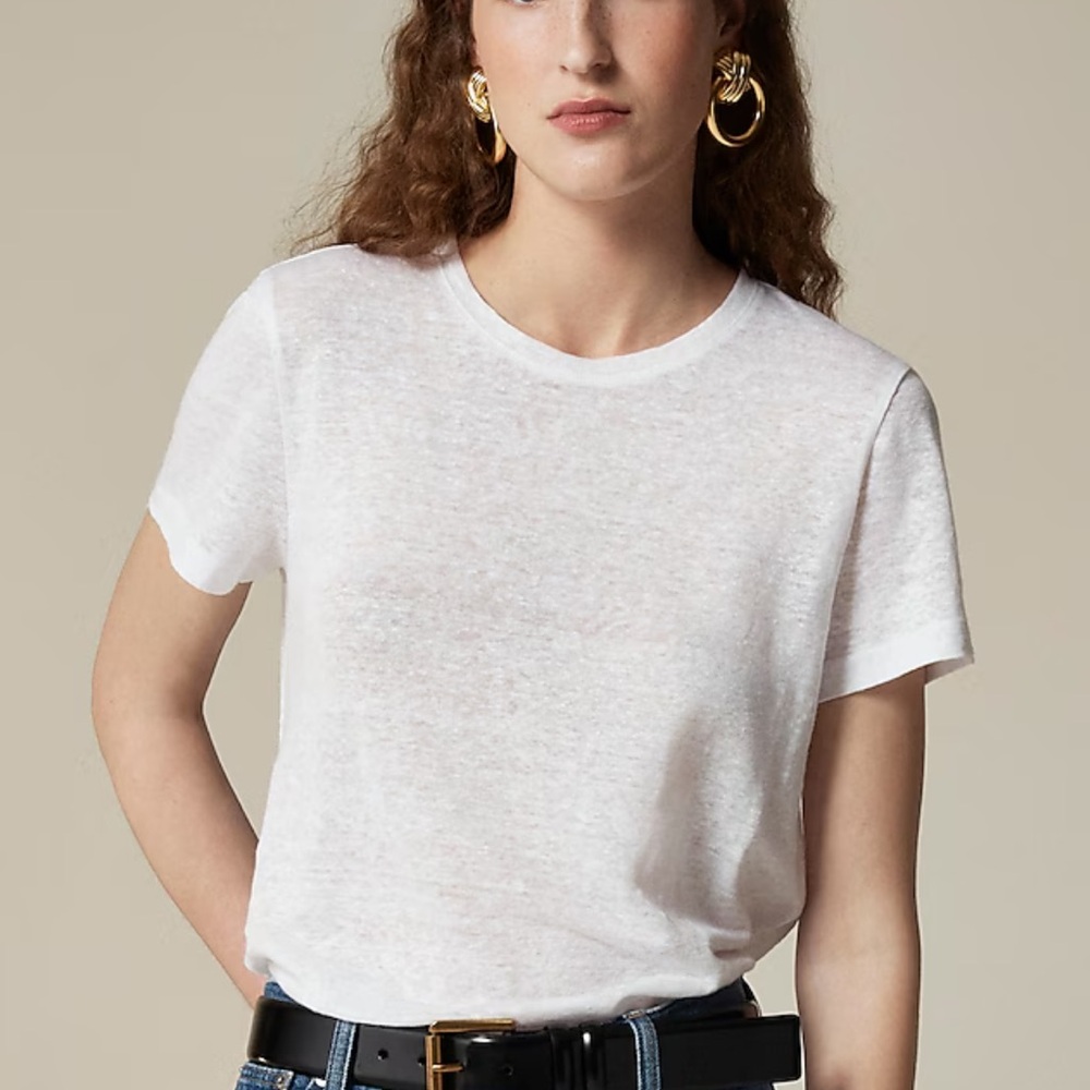 J crew New relaxed linen T-shirt